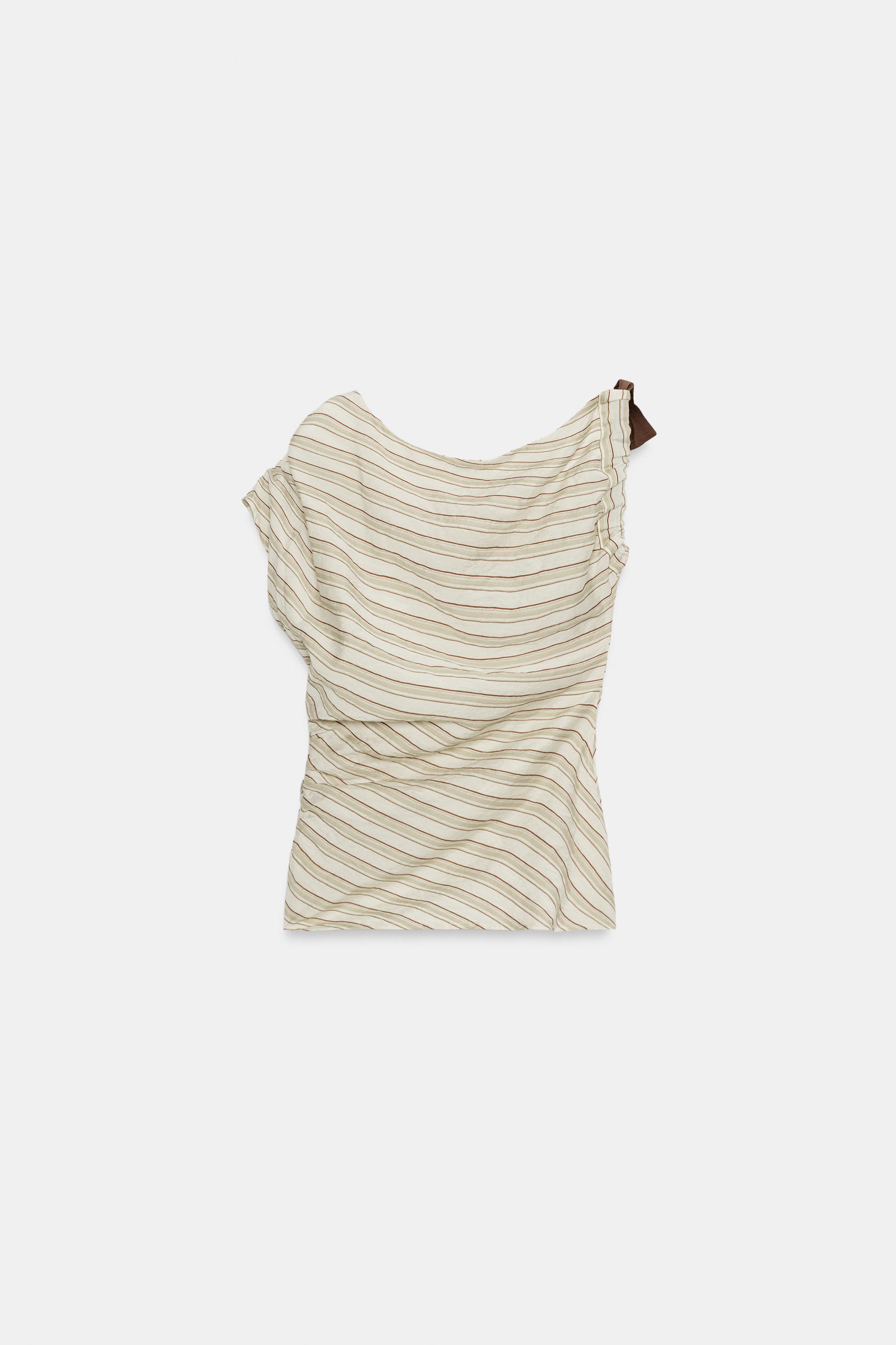 STRIPED TIE TOP